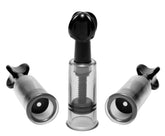Fusion Triple Suckers 0.75 Inch Diameter 4 Inch Length Black Nipple Suckers